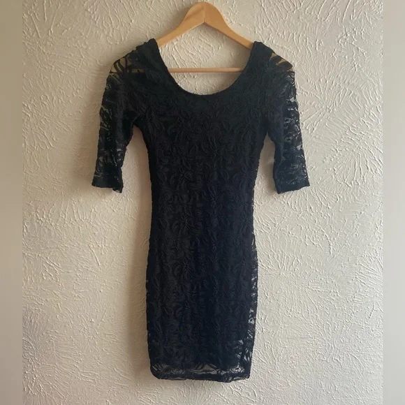Papaya | Dresses | Midi Black Lace Dress | Poshmark